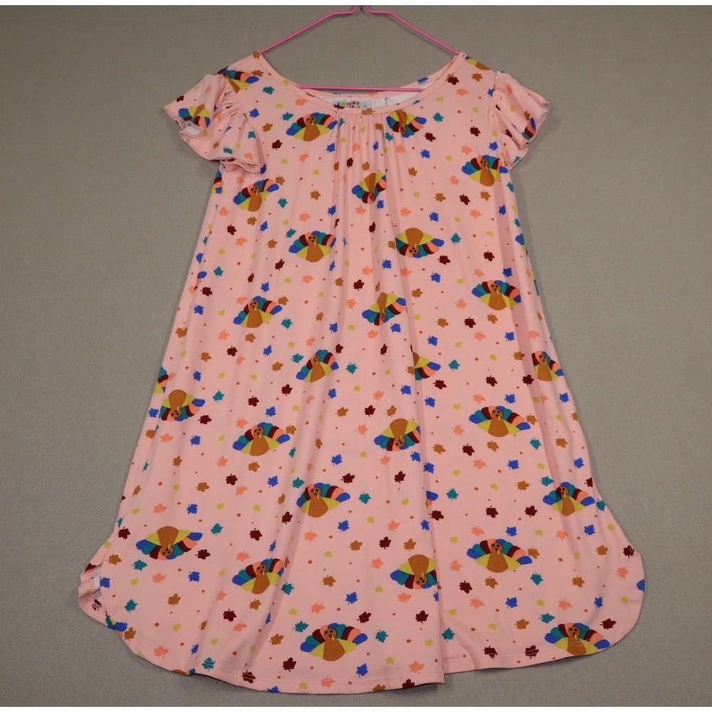 Dot Dot Smile Girls Swing‎ Dress - Pink Turkey - Size 7